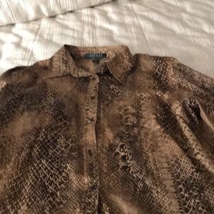Lauren print blouse, size extra large